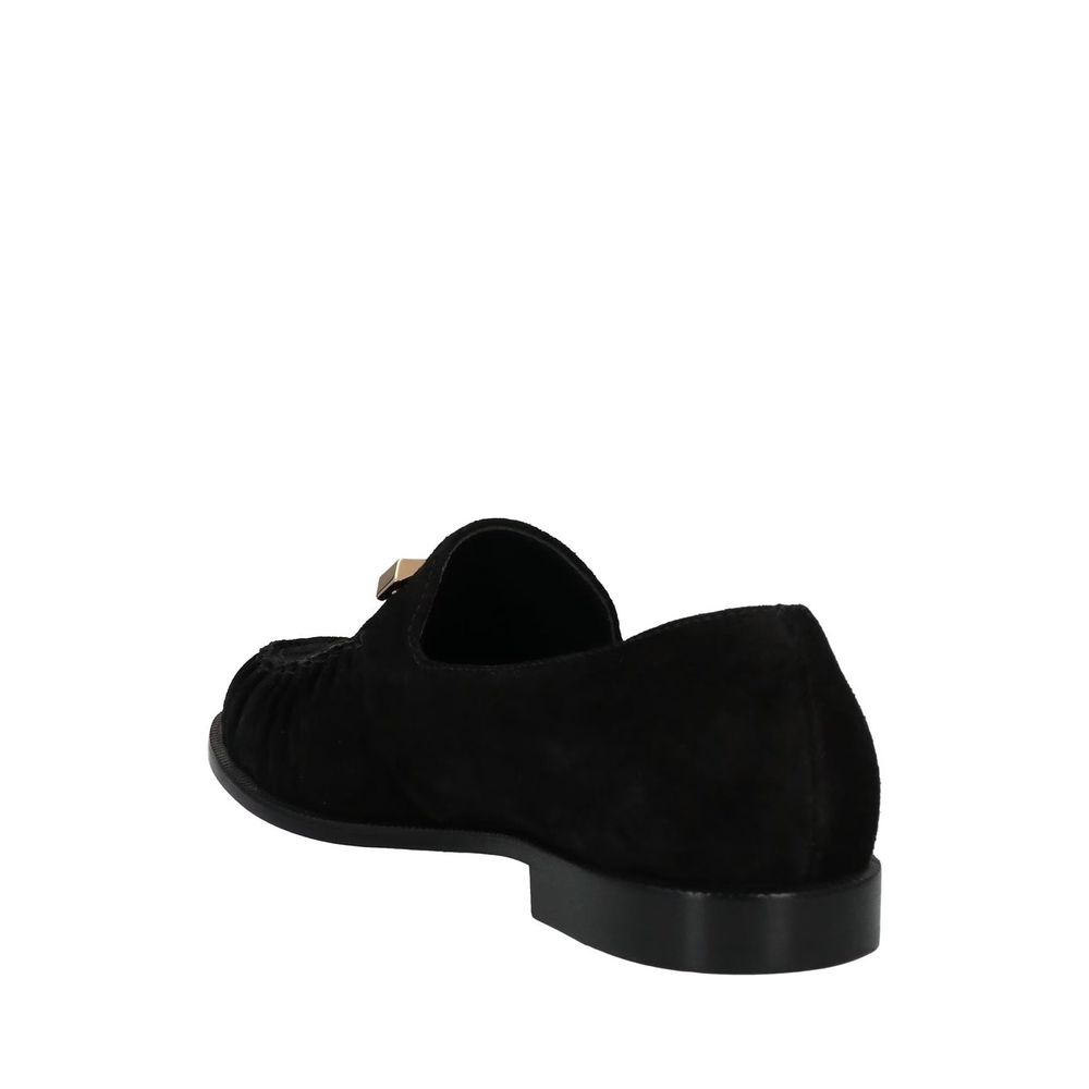Giuseppe Zanotti Black Calfskin Slip-On Loafers Curated Luxury Accessories by Orvyn