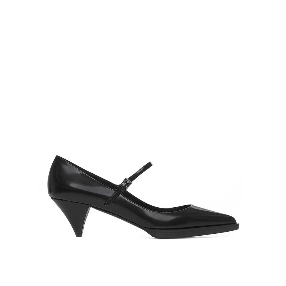 Prada Black Calfskin Mid Heel Pumps Curated Luxury Accessories by Orvyn