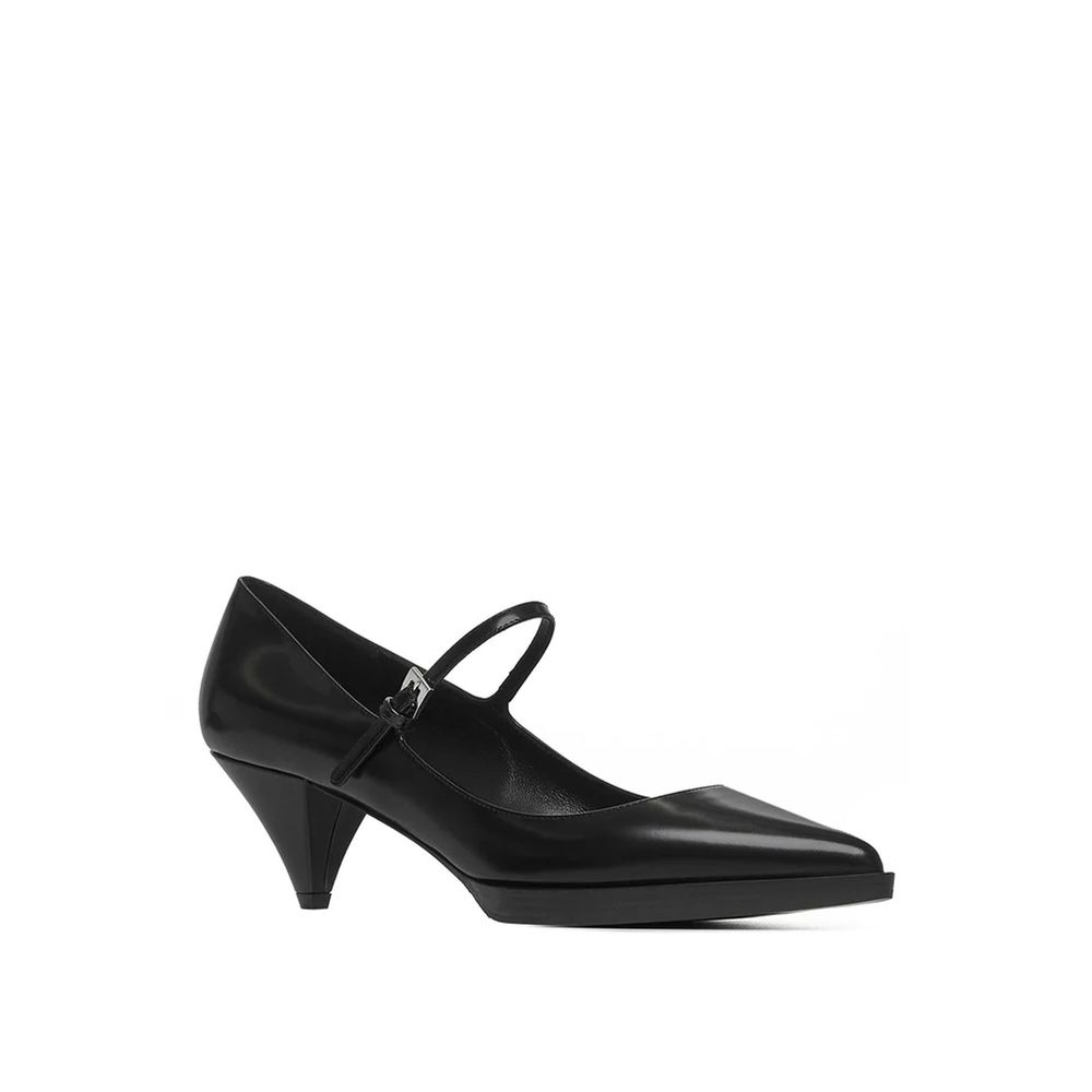 Prada Black Calfskin Mid Heel Pumps Curated Luxury Accessories by Orvyn