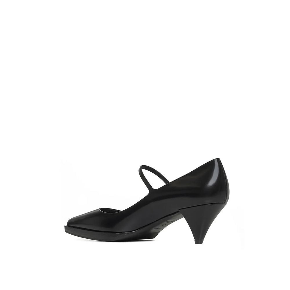 Prada Black Calfskin Mid Heel Pumps Curated Luxury Accessories by Orvyn