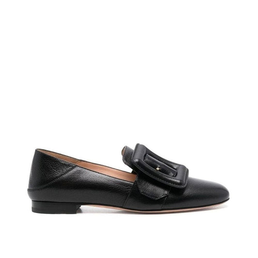 Bally Black Calfskin Slip-On Loafers Curated Luxury Accessories by Orvyn