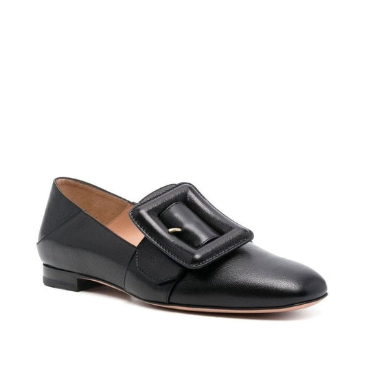 Bally Black Calfskin Slip-On Loafers Curated Luxury Accessories by Orvyn
