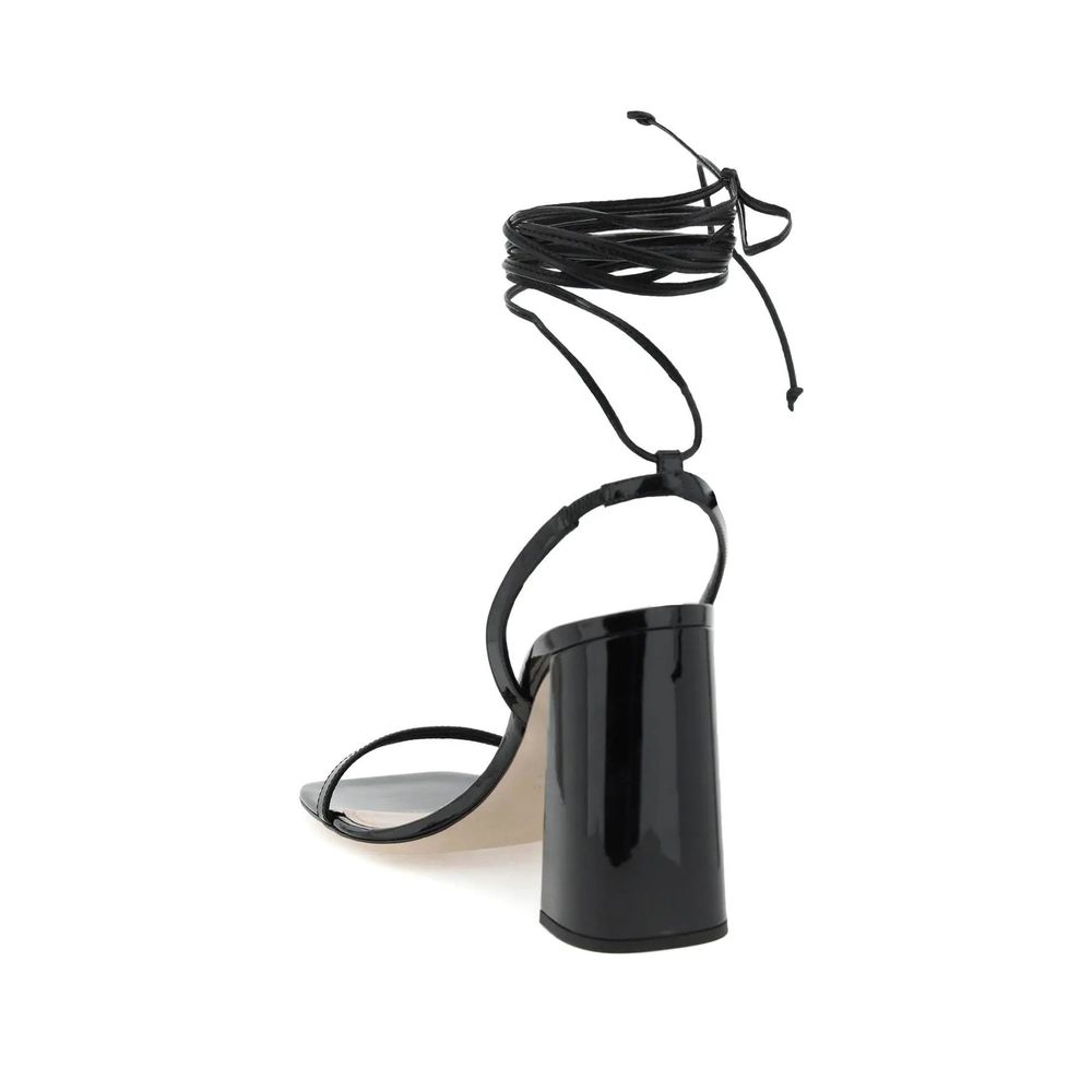 Miu Miu Black Calfskin Strap-On Sandals Curated Luxury Accessories by Orvyn