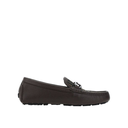 Fendi Brown Calfskin Slip-On Loafers Curated Luxury Accessories by Orvyn