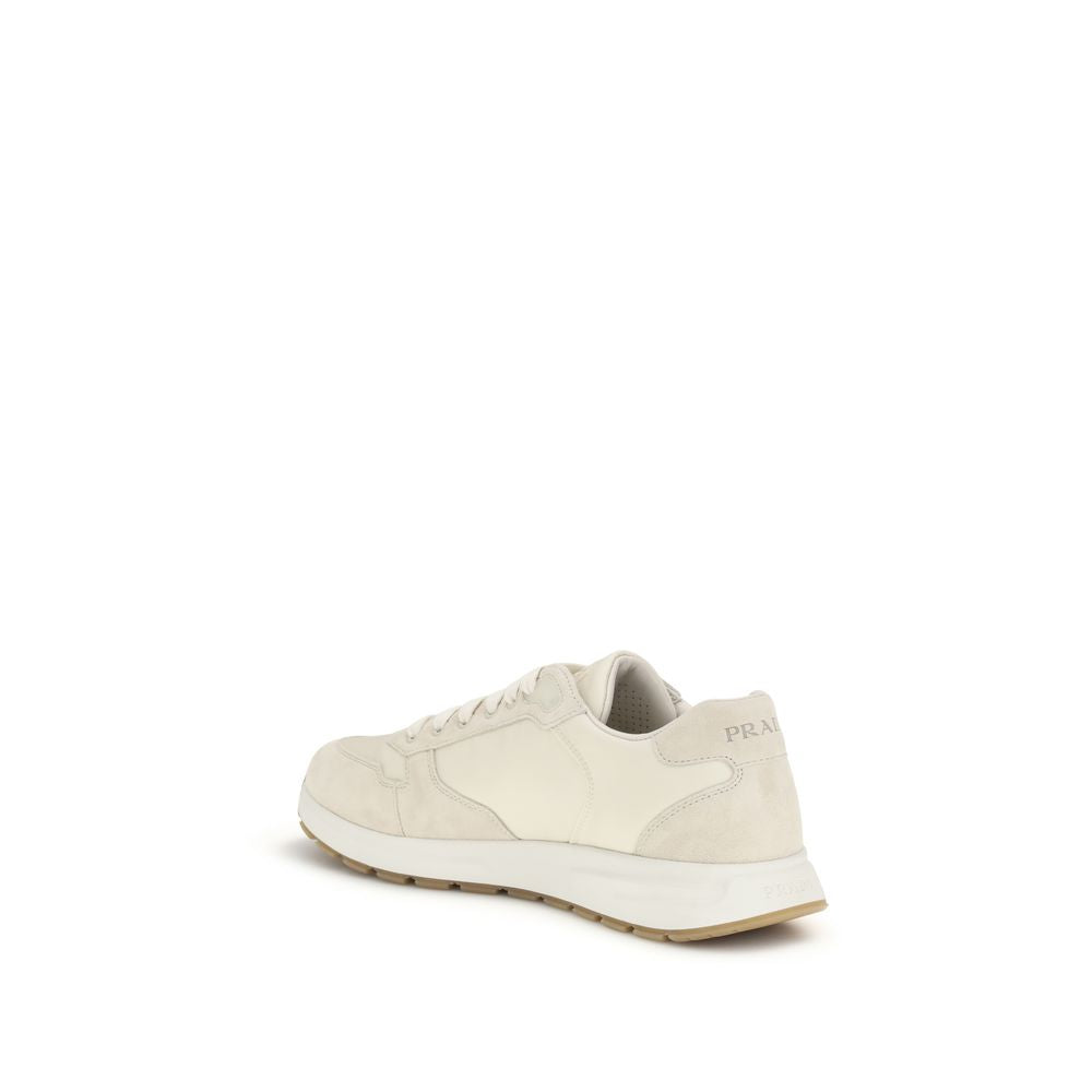 Prada Beige Nylon Low Top Sneakers Curated Luxury Accessories by Orvyn