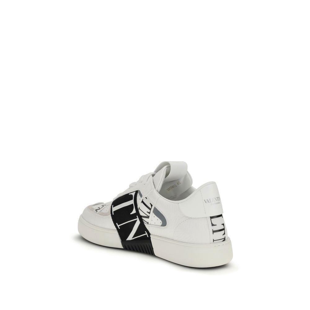 Valentino Garavani White Calf Leather Bos Taurus Low Top Sneakers Curated Luxury Accessories by Orvyn