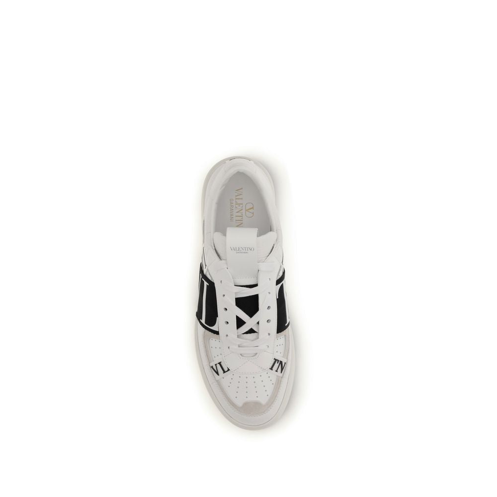 Valentino Garavani White Calf Leather Bos Taurus Low Top Sneakers Curated Luxury Accessories by Orvyn