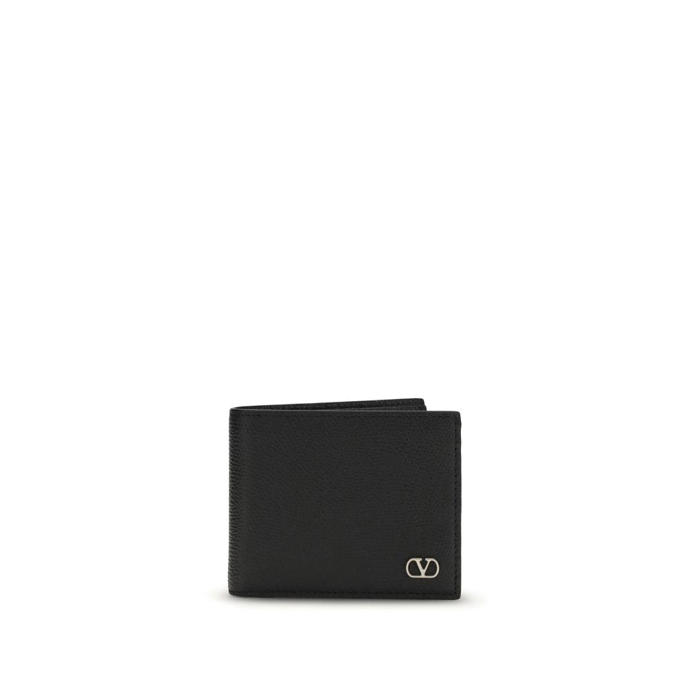 Valentino Garavani Black Calf Leather Bos Taurus Wallet Curated Luxury Accessories by Orvyn