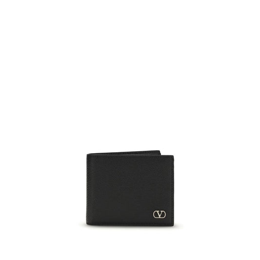 Valentino Garavani Black Calf Leather Bos Taurus Wallet Curated Luxury Accessories by Orvyn