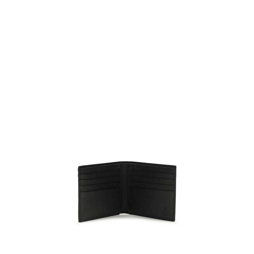 Valentino Garavani Black Calf Leather Bos Taurus Wallet Curated Luxury Accessories by Orvyn