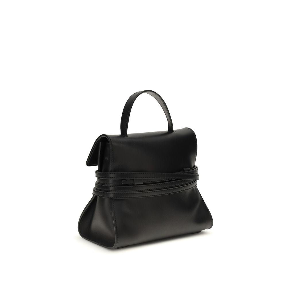 Moschino Black Calf Leather Bos Taurus Handbag Curated Luxury Accessories by Orvyn