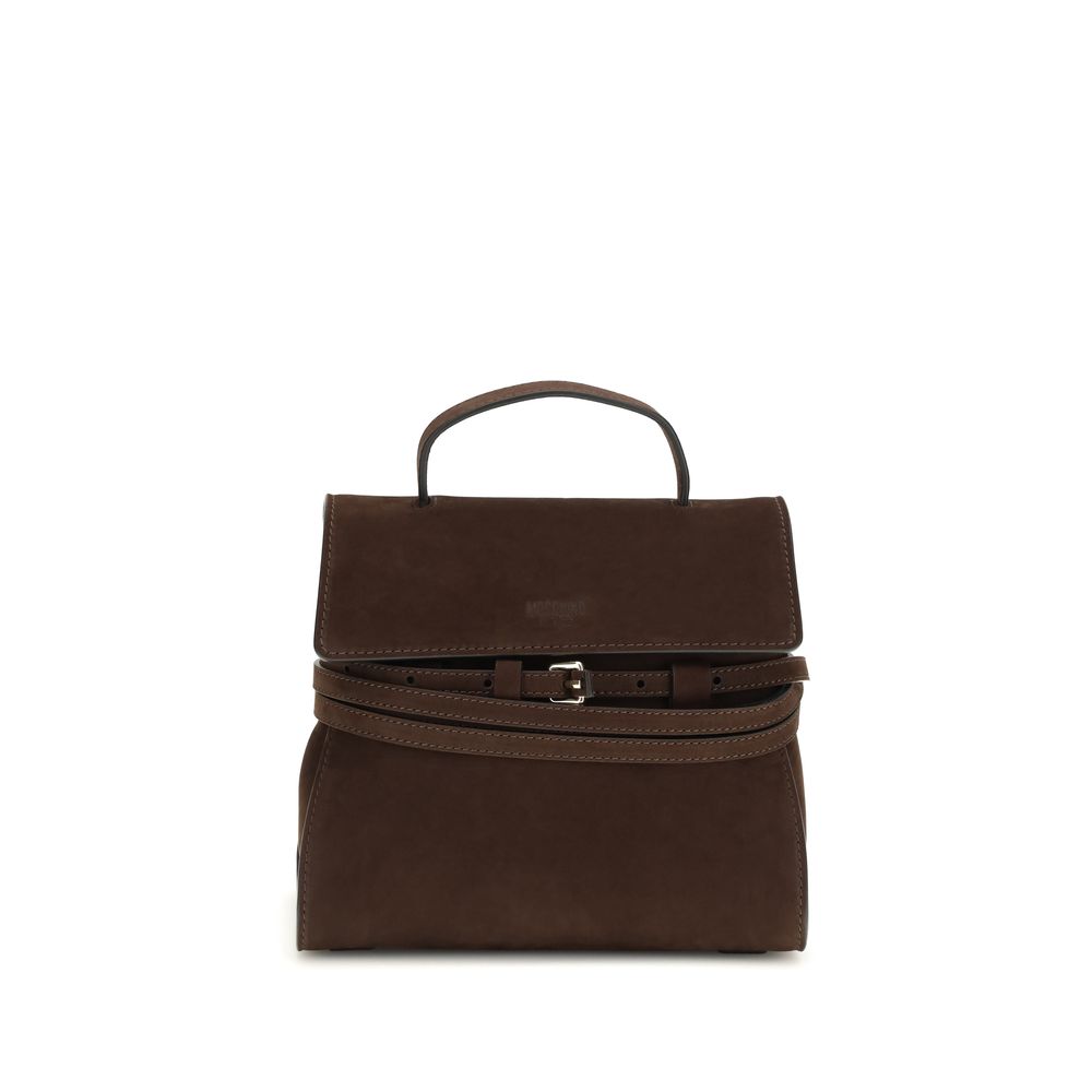 Moschino Brown Calf Leather Bos Taurus Handbag Curated Luxury Accessories by Orvyn