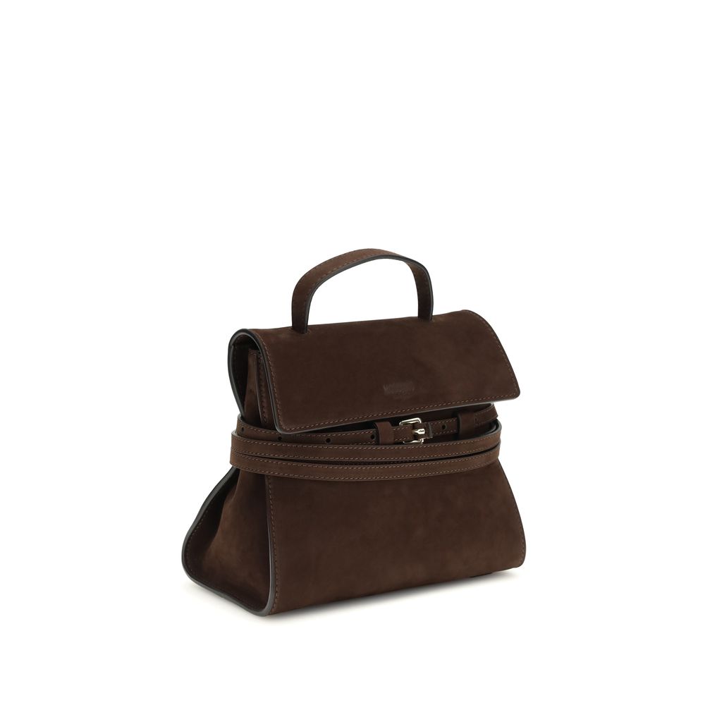 Moschino Brown Calf Leather Bos Taurus Handbag Curated Luxury Accessories by Orvyn