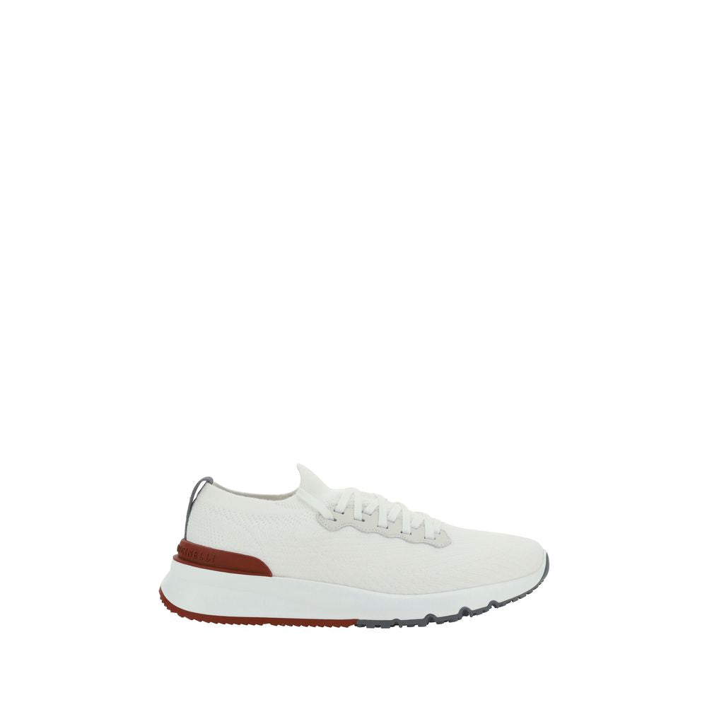 Brunello Cucinelli White Cotton Low Top Sneakers Curated Luxury Accessories by Orvyn