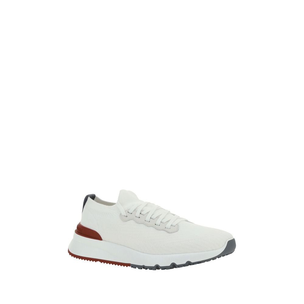Brunello Cucinelli White Cotton Low Top Sneakers Curated Luxury Accessories by Orvyn