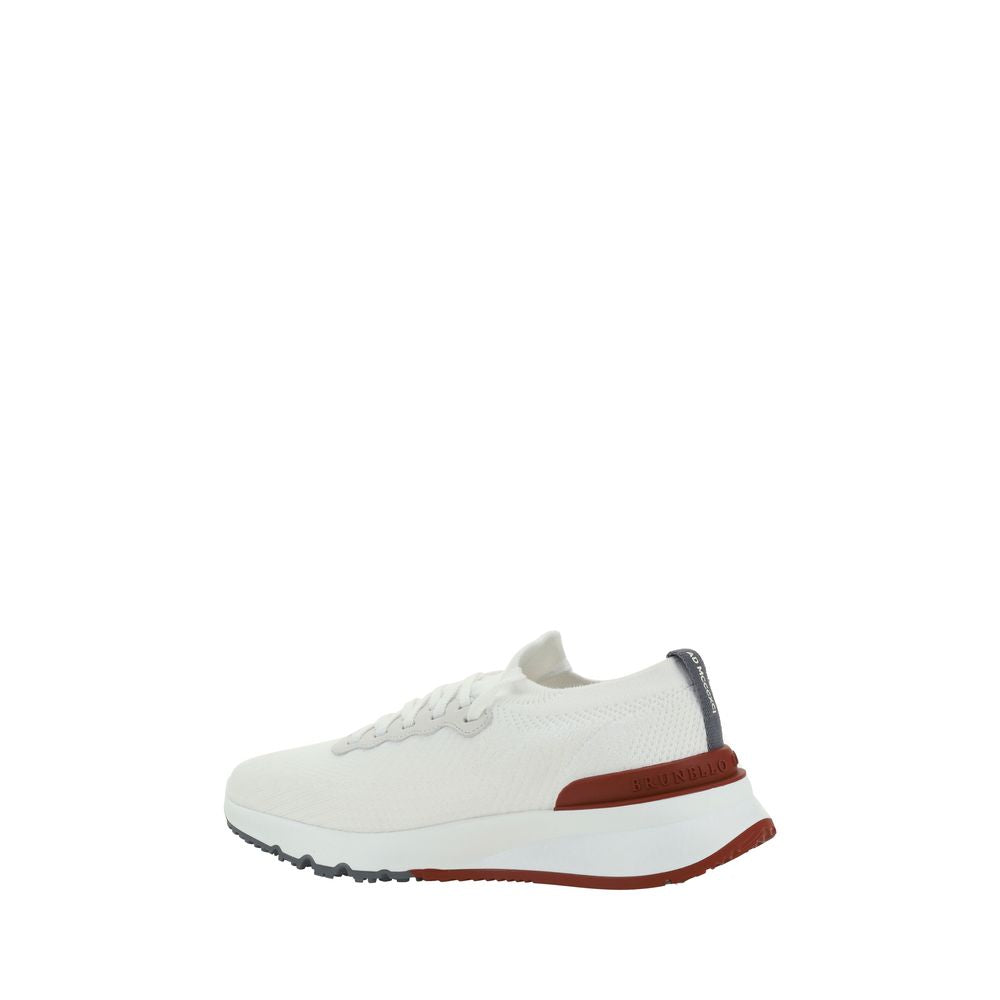 Brunello Cucinelli White Cotton Low Top Sneakers Curated Luxury Accessories by Orvyn