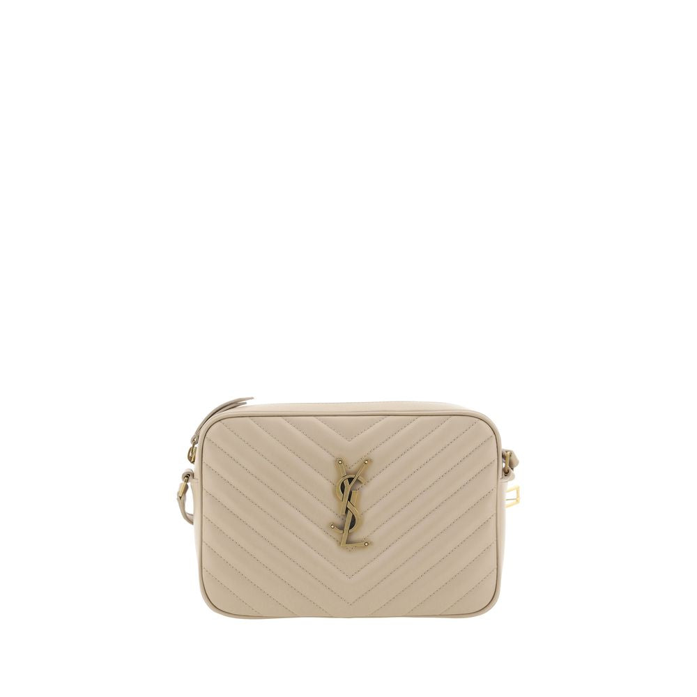 Saint Laurent Beige Loulou Shoulder Bag In Leather Curated Luxury Accessories by Orvyn