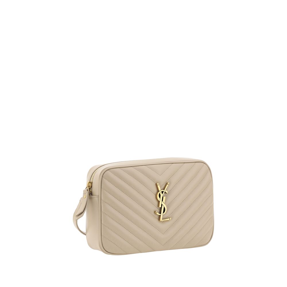 Saint Laurent Beige Loulou Shoulder Bag In Leather Curated Luxury Accessories by Orvyn