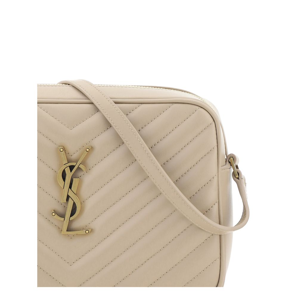 Saint Laurent Beige Loulou Shoulder Bag In Leather Curated Luxury Accessories by Orvyn