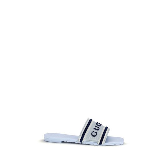 Gucci Blue Cotton Sandals Curated Luxury Accessories by Orvyn