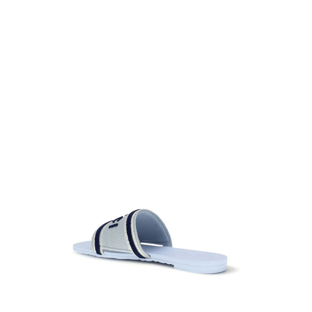 Gucci Blue Cotton Sandals Curated Luxury Accessories by Orvyn
