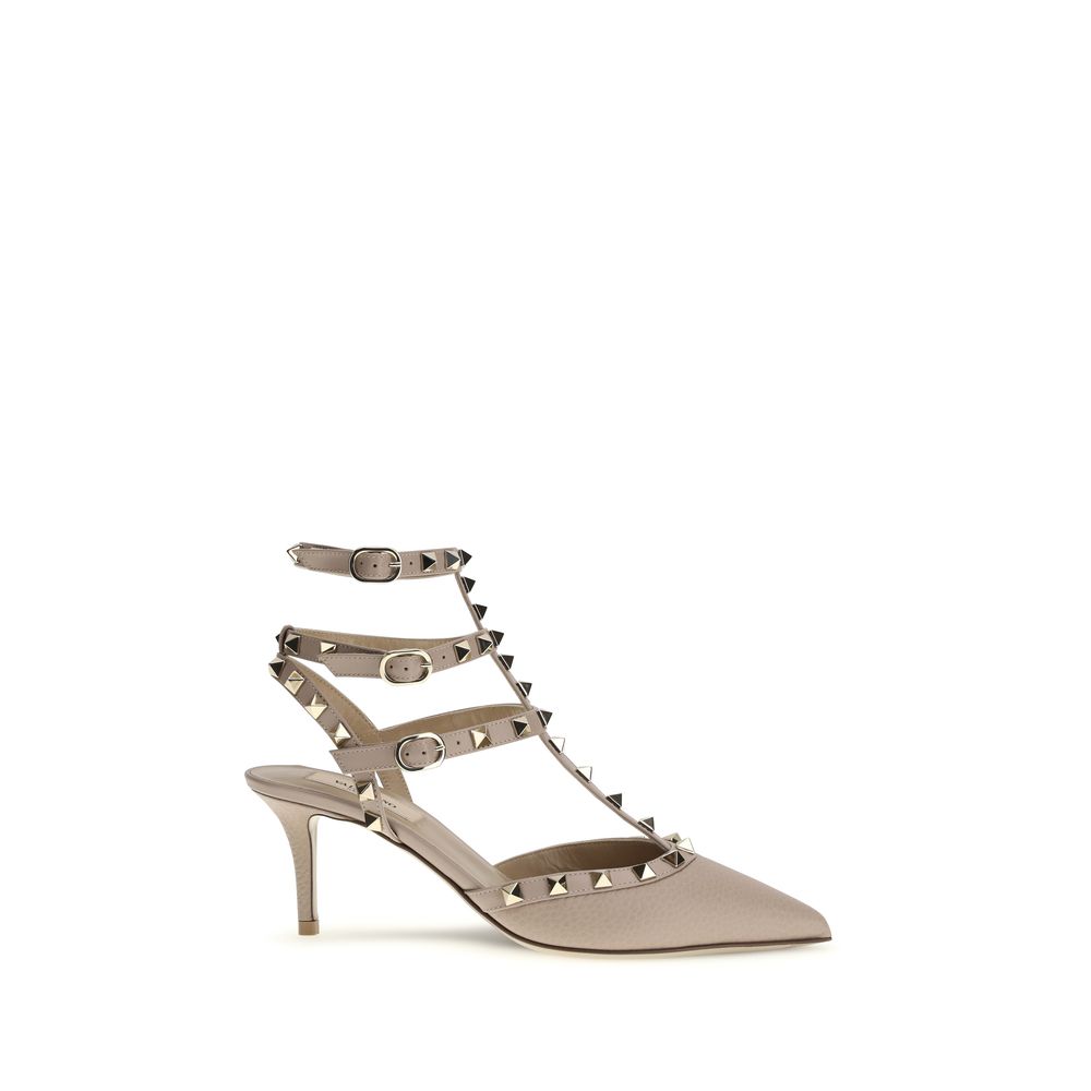 Valentino Garavani Gray Calf Leather Bos Taurus Pumps Curated Luxury Accessories by Orvyn