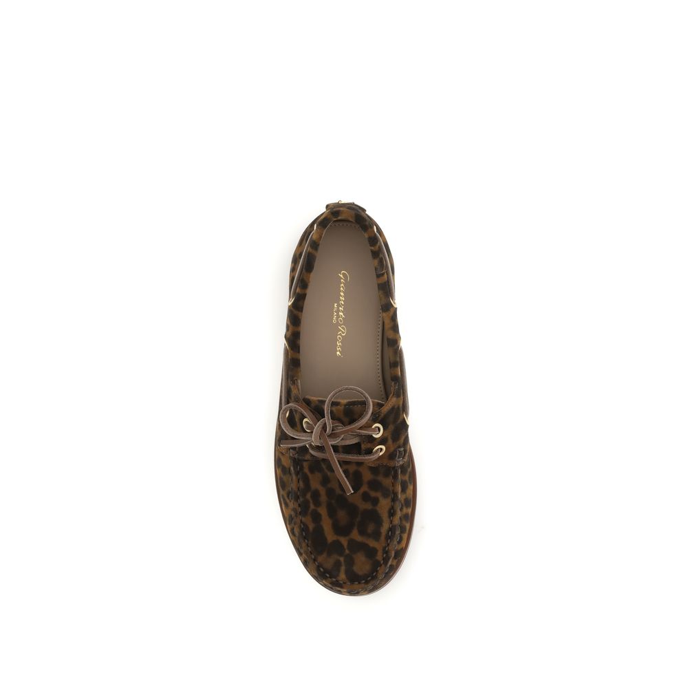 Gianvito Rossi Multicolor Calf Leather Bos Taurus Slip-On Loafers Curated Luxury Accessories by Orvyn