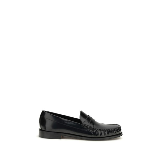 Tom Ford Black Calf Leather Bos Taurus Slip-On Loafers Curated Luxury Accessories by Orvyn