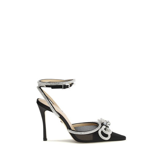 MACH & MACH Black Silk High Heel Pumps Curated Luxury Accessories by Orvyn
