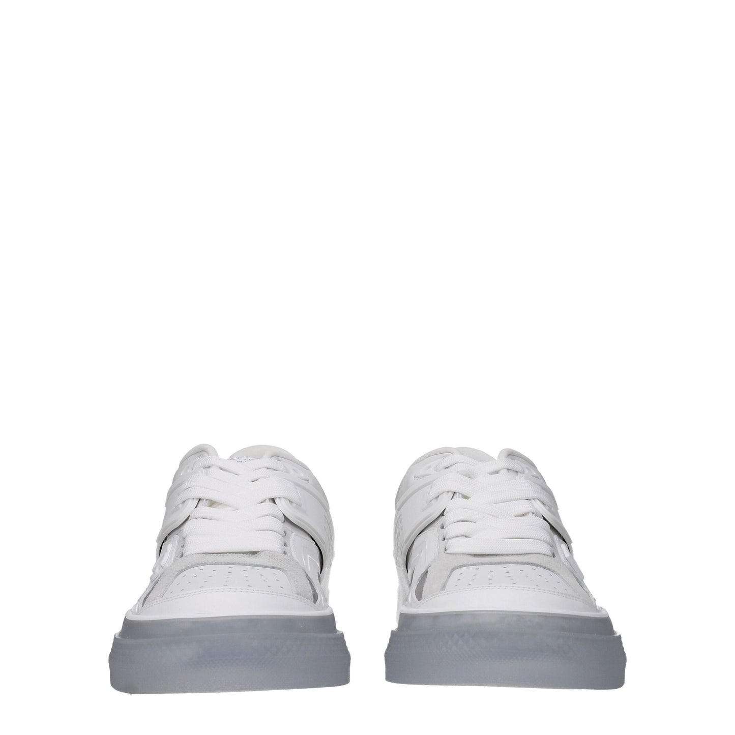 Dolce & Gabbana White Leather Low Top Sneakers weiss