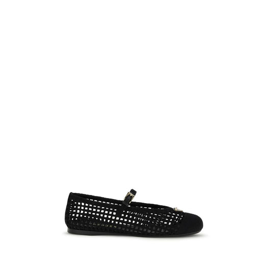 Prada Black Cotton Ballet Flats Curated Luxury Accessories by Orvyn