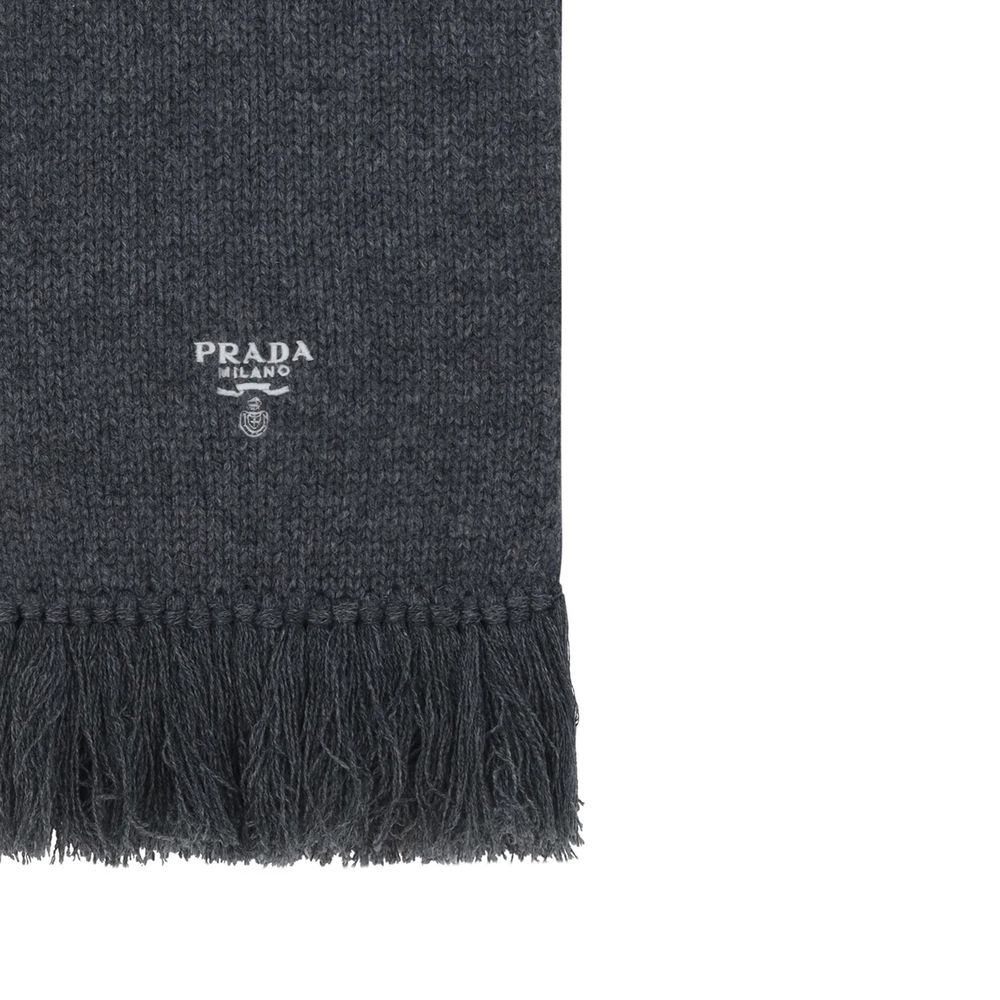 Prada Gray Cashmere Scarf Curated Luxury Accessories by Orvyn