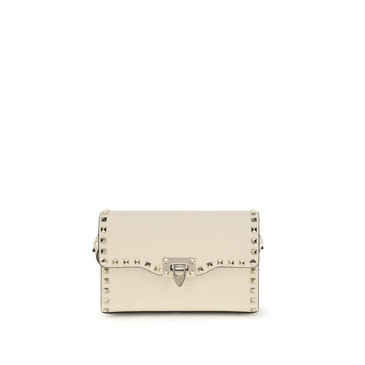 Valentino Garavani Beige small Rockstud Shoulder Bag