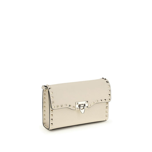 Valentino Garavani Beige small Rockstud Shoulder Bag