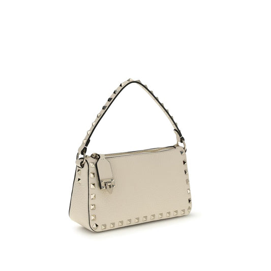 Valentino Garavani Beige Calf Leather Bos Taurus Shoulder Bag Curated Luxury Accessories by Orvyn
