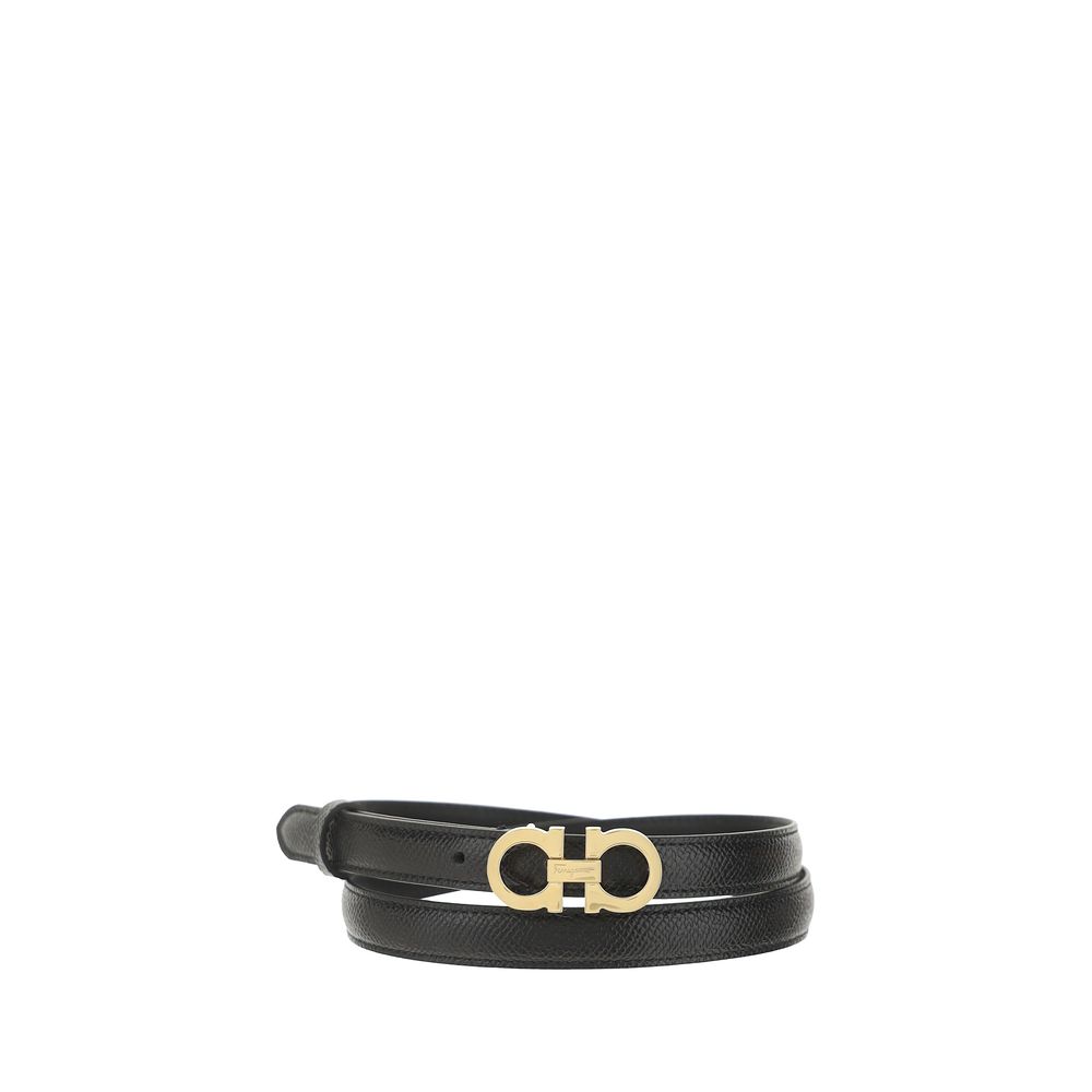 Ferragamo Brown Calf Leather Bos Taurus Thin Belt Curated Luxury Accessories by Orvyn