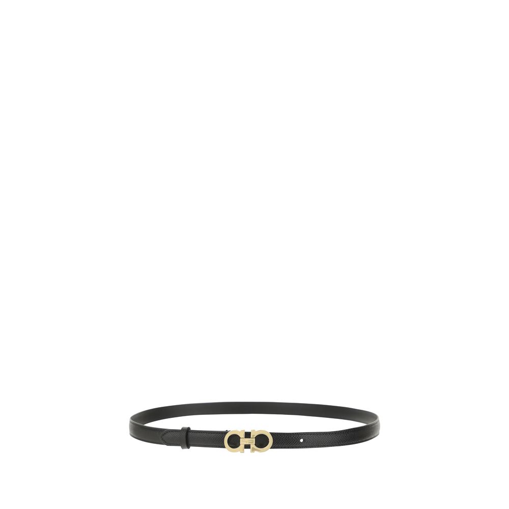 Ferragamo Brown Calf Leather Bos Taurus Thin Belt Curated Luxury Accessories by Orvyn