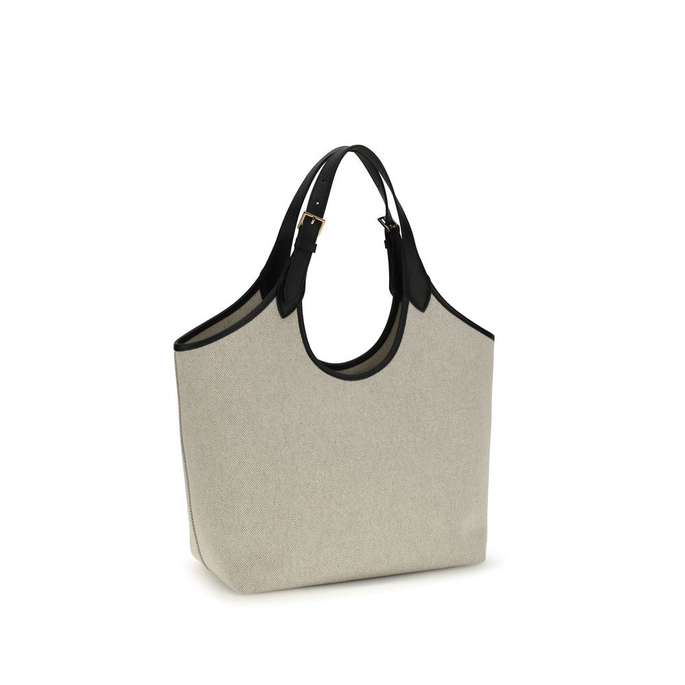 Versace Beige Cotton Shoulder Bag Curated Luxury Accessories by Orvyn