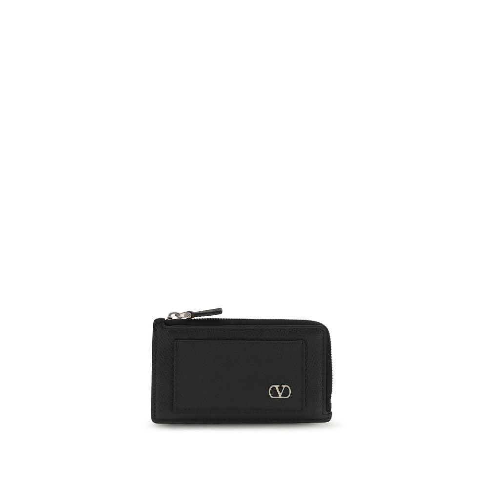 Valentino Garavani Black Calf Leather Bos Taurus Wallet Curated Luxury Accessories by Orvyn