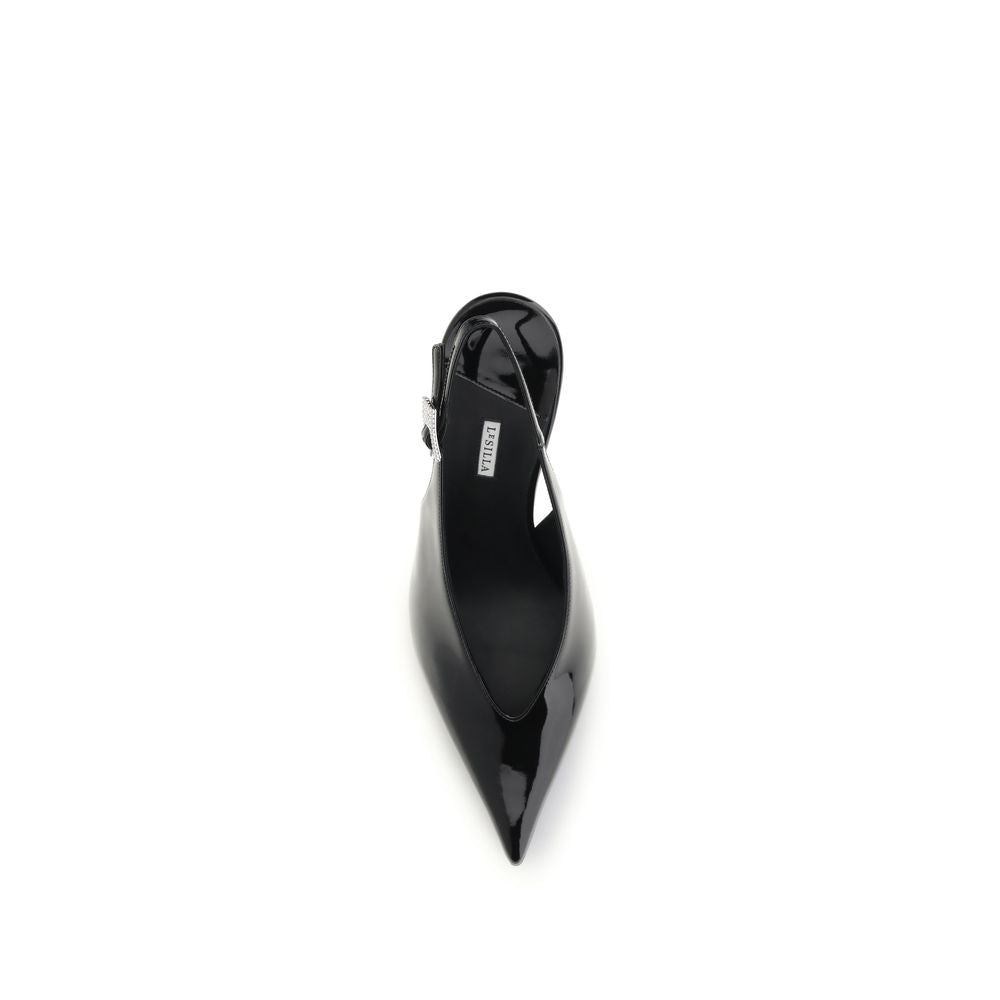 LE SILLA Black Clivage Slingback Pumps schwarz