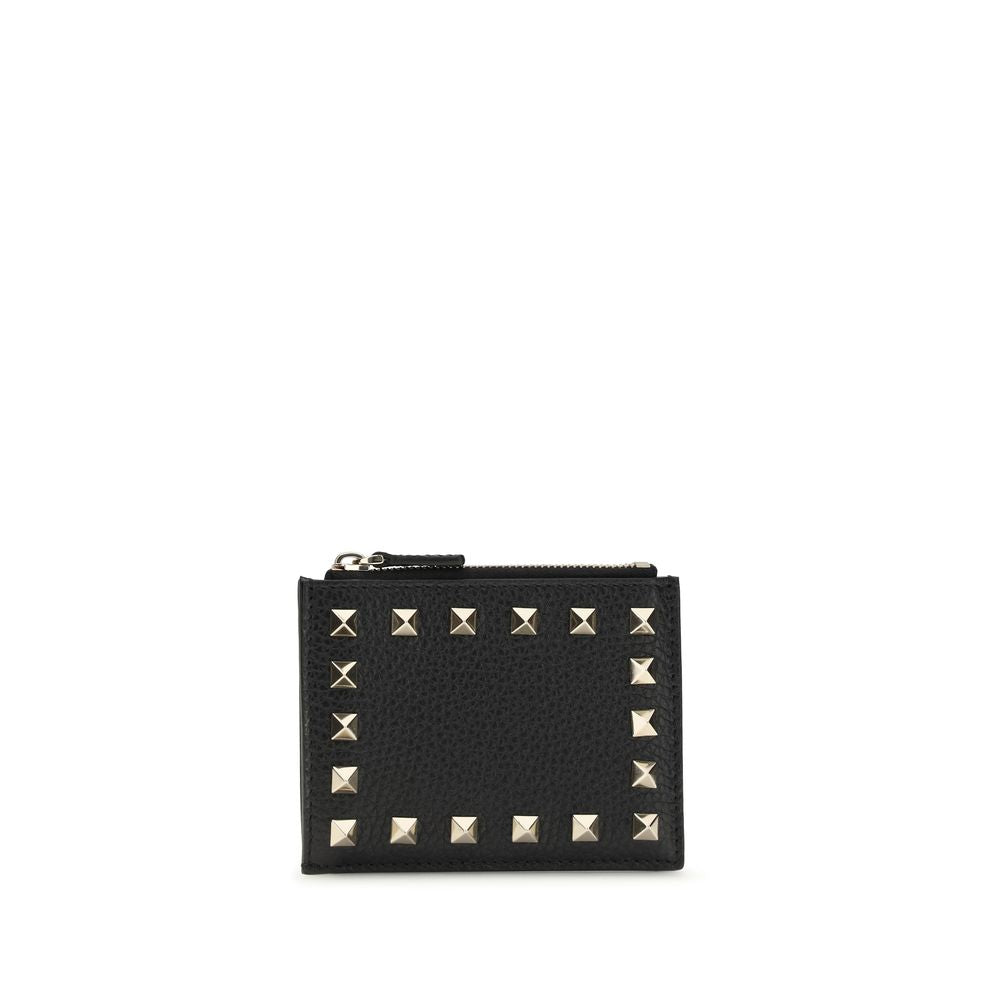 Valentino Garavani Black Calf Leather Bos Taurus Wallet Curated Luxury Accessories by Orvyn