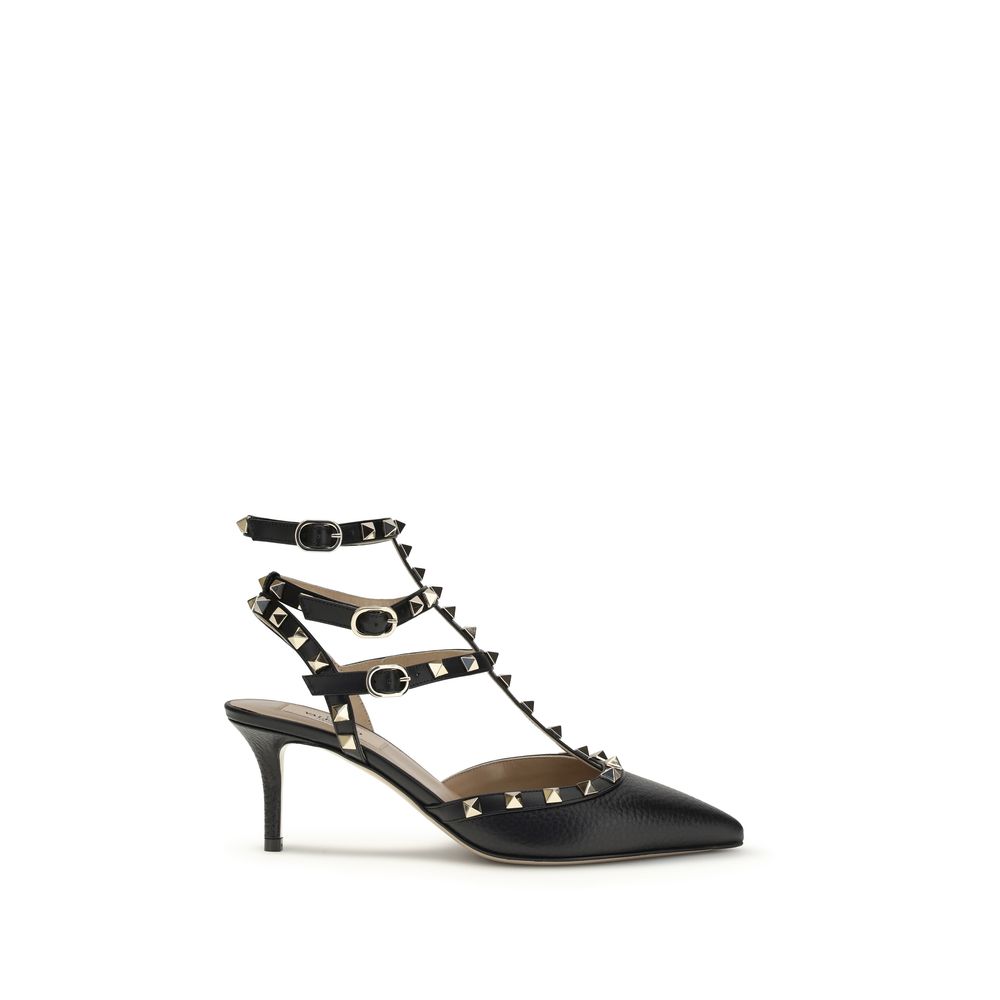 Valentino Garavani Black Calf Leather Bos Taurus High Heel Pumps Curated Luxury Accessories by Orvyn