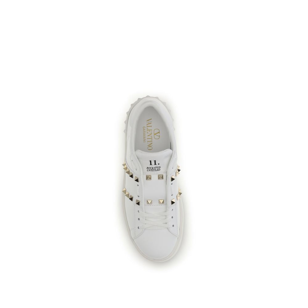 Valentino Garavani White Calf Leather Bos Taurus Platform Sneakers Curated Luxury Accessories by Orvyn