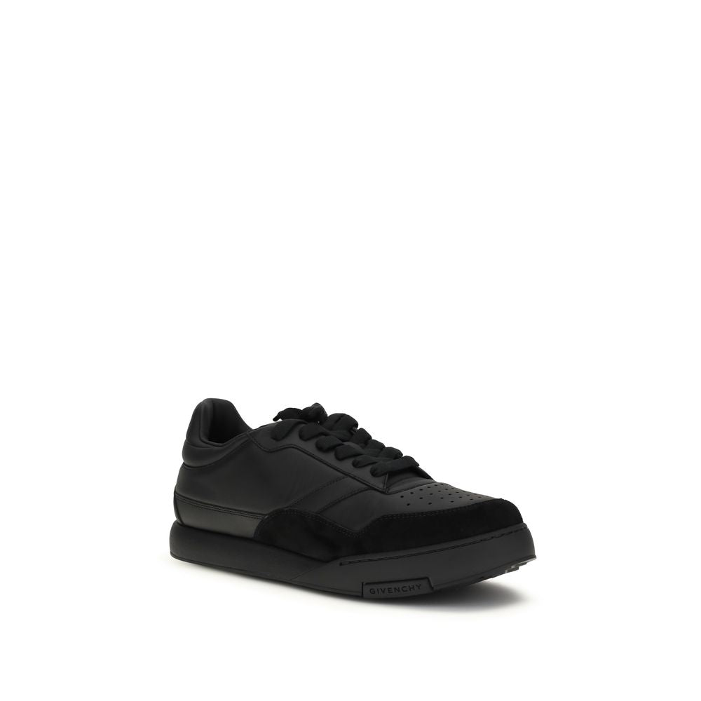 Givenchy Black Calf Leather Bos Taurus Low Top Sneakers Curated Luxury Accessories by Orvyn