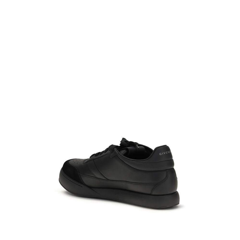 Givenchy Black Calf Leather Bos Taurus Low Top Sneakers Curated Luxury Accessories by Orvyn