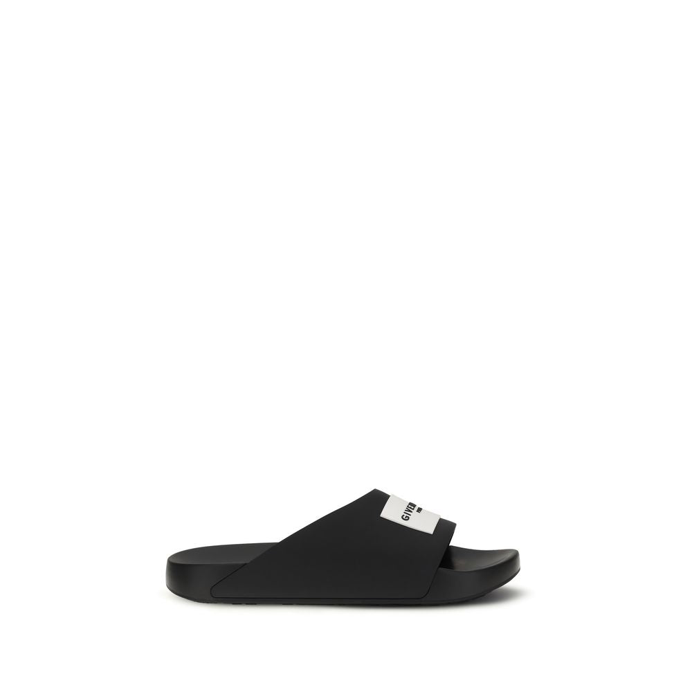 Givenchy Black Rubber Slippers Curated Luxury Accessories by Orvyn