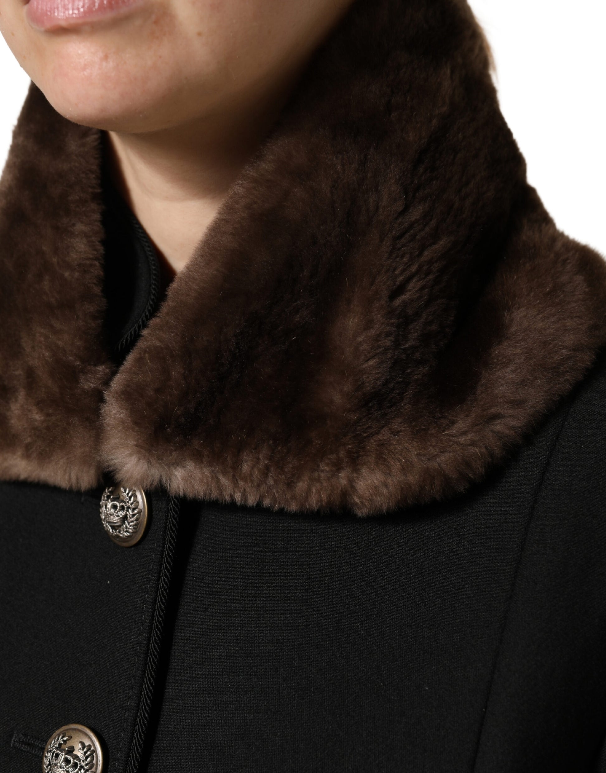 Dolce & Gabbana Brown Fur Shoulder Collar Neck Wrap 60cm x 14cm Scarf Curated Luxury Accessories by Orvyn