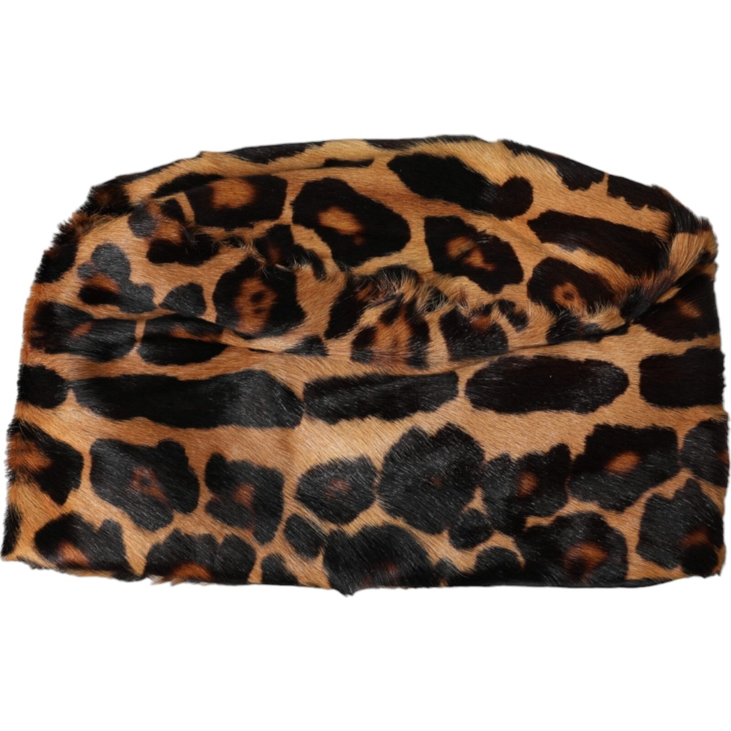 Dolce & Gabbana Brown Leopard Fur Women Bucket Capello Hat Curated Luxury Accessories by Orvyn