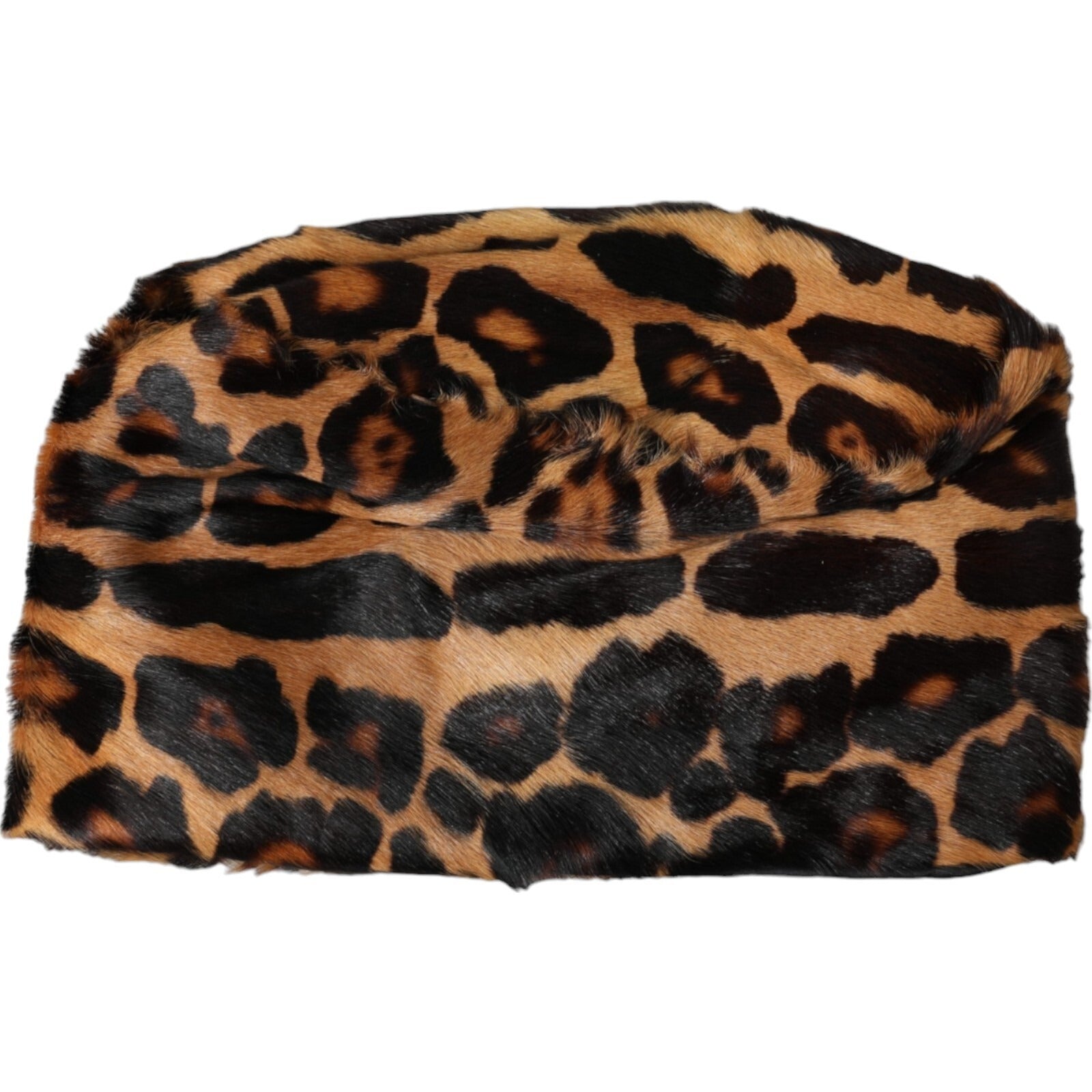 Dolce & Gabbana Brown Leopard Fur Women Bucket Capello Hat Curated Luxury Accessories by Orvyn