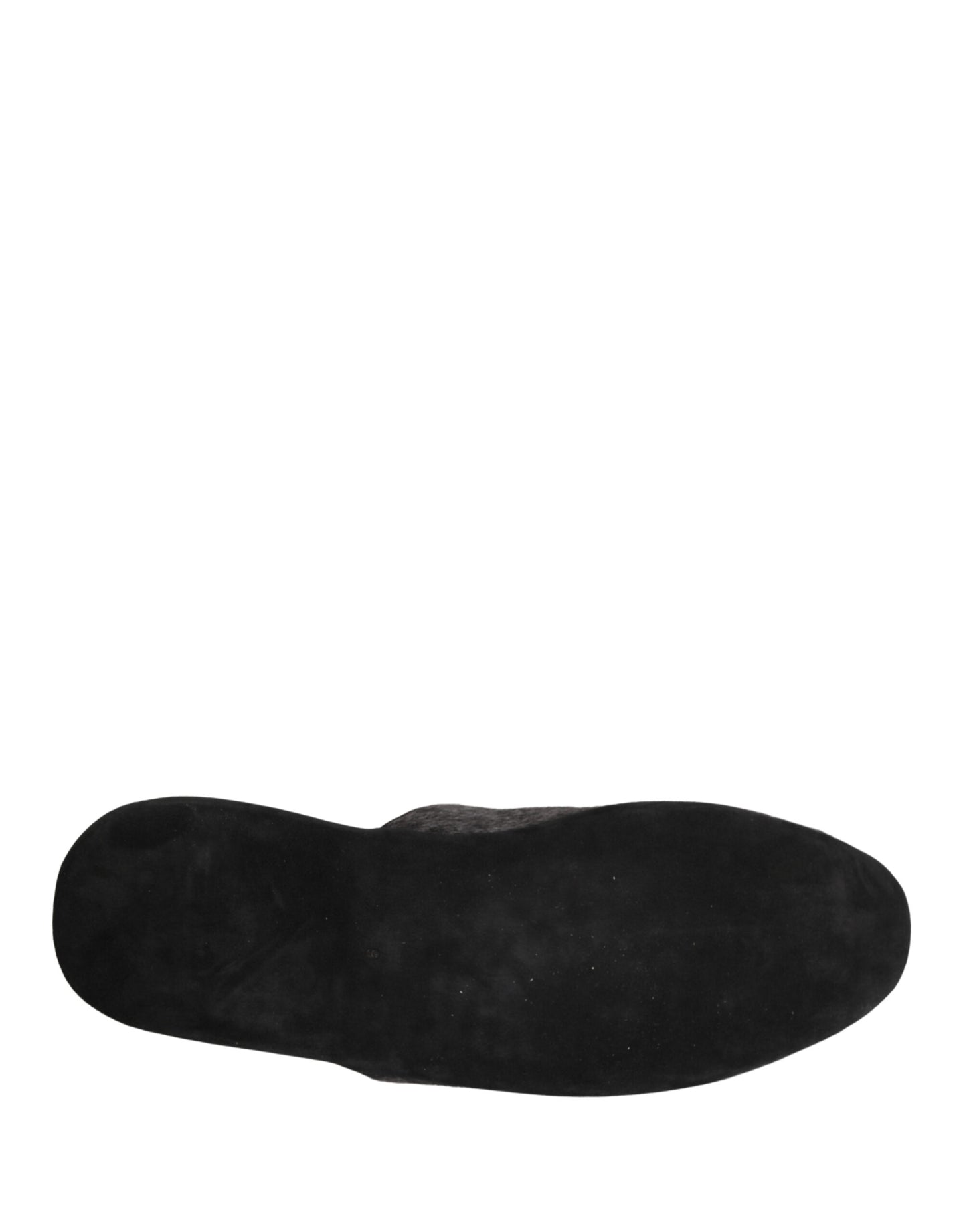 Dolce & Gabbana Dark Grey Charcoal Wool Red Slippers Shoes Curated Luxury Accessories by Orvyn